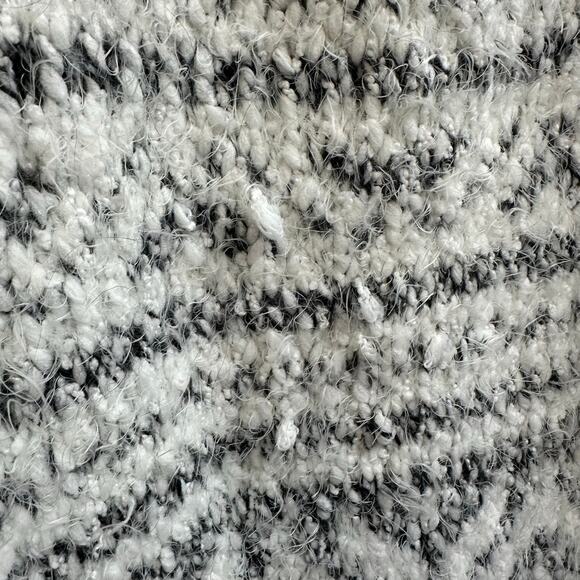 BB Dakota Eyelash Open Cardigan Ivory White Black Patterned Small Soft Cozy - Picture 6 of 9